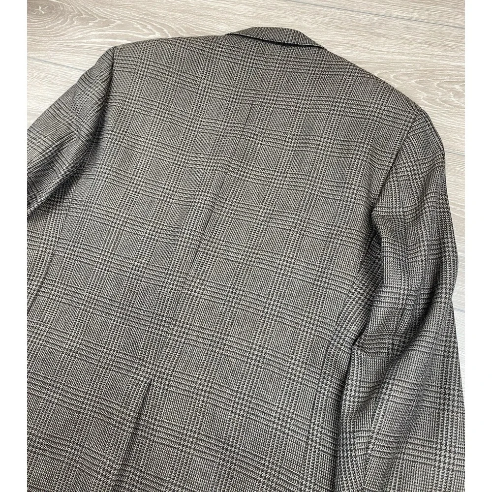 Savile Row Men's‎ Houndstooth 2 Button Sports Coat Brown Size 44